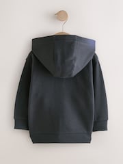 Navy All-Over Print Zip Through Hoodie (3mths-7yrs) - Image 2 of 4