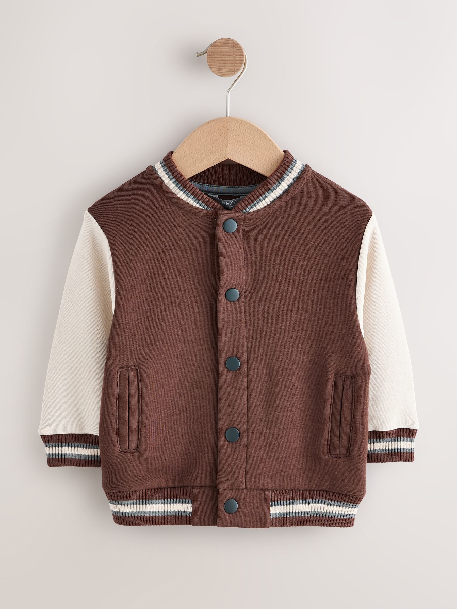 Chocolate Brown Jersey Bomber Jacket (3mths-7yrs)