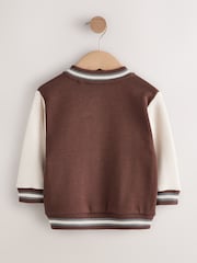 Chocolate Brown Jersey Bomber Jacket (3mths-7yrs) - Image 2 of 4