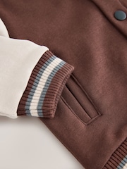 Chocolate Brown Jersey Bomber Jacket (3mths-7yrs) - Image 4 of 4