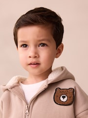 Stone Borg Lined Zip Through Hoodie (3mths-7yrs) - Image 4 of 10