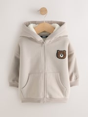 Stone Borg Lined Zip Through Hoodie (3mths-7yrs) - Image 5 of 10