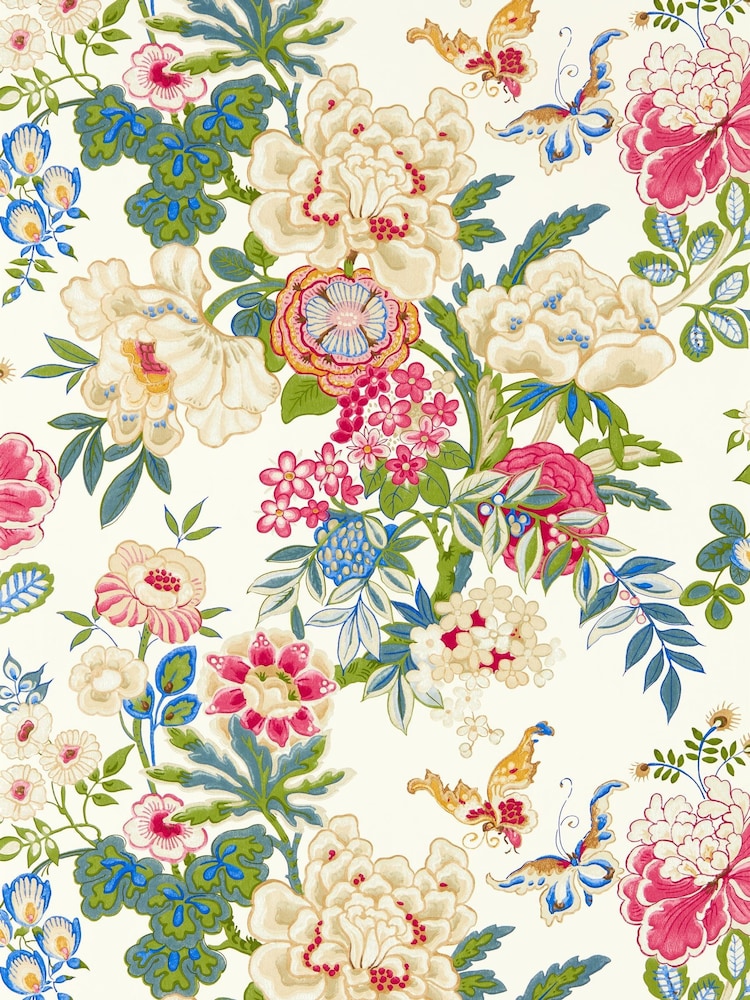 Sanderson Lotus Pink Emperor Peony Wallpaper Sample - Image 1 of 1