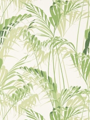 Sanderson Botanical Green Palm House Wallpaper Sample - Image 1 of 1