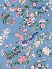 Sanderson Blueberry Purple Chinoiserie Hall Wallpaper Sample - Image 1 of 1