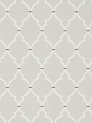 Sanderson Silver Calico Empire Trellis Wallpaper Sample - Image 1 of 1
