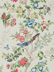 Sanderson Linen Chintz Chinoiserie Hall Wallpaper Sample - Image 1 of 1