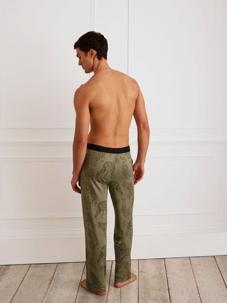 ירוק - מכנסי פיג'מות - Chelsea Peers סט פיג'מה קצר עם הדפס טיגריס - תמונה 2 מתוך 5 ירוק - מכנסי פיג'מות - Chelsea Peers סט פיג'מה קצר עם הדפס טיגריס - תמונה 2 מתוך 5