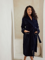 Chelsea Peers Blue 100% Cotton Towelling Dressing Gown - Image 3 of 5
