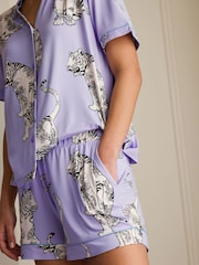 Chelsea Peers Lotus Tiger Print Short Pyjamas Set - صورة 3 من 5
