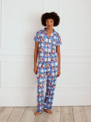Chelsea Peers Berries & Gingham Print Long Pyjamas Set - Image 1 of 5