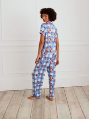 Chelsea Peers Berries & Gingham Print Long Pyjamas Set - Image 3 of 5