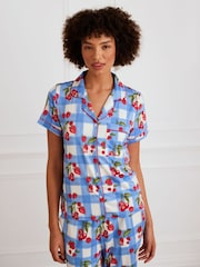 Chelsea Peers Berries & Gingham Print Long Pyjamas Set - Image 5 of 5
