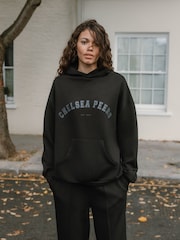 Chelsea Peers Black Scuba Printed Logo Hoodie - Image 1 of 5