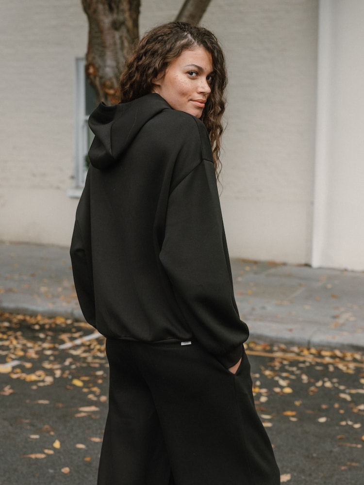 Chelsea Peers Black Scuba Printed Logo Hoodie - Image 2 of 5