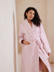 Chelsea Peers Pink 100% Cotton Towelling Dressing Gown - Image 4 of 5