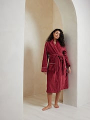 Chelsea Peers Red 100% Cotton Towelling Dressing Gown - Image 2 of 5
