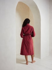 Chelsea Peers Red 100% Cotton Towelling Dressing Gown - Image 3 of 5