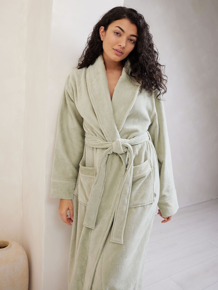 Verde - Chelsea Peers 100% Cotton Towelling Dressing Gown - Imagen 2 de 5 Verde - Chelsea Peers 100% Cotton Towelling Dressing Gown - Imagen 2 de 5