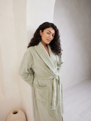 Chelsea Peers Green 100% Cotton Towelling Dressing Gown - Image 3 of 5