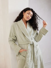 Chelsea Peers Green 100% Cotton Towelling Dressing Gown - Image 4 of 5