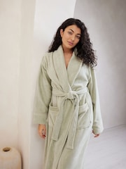 Chelsea Peers Green 100% Cotton Towelling Dressing Gown - Image 5 of 5