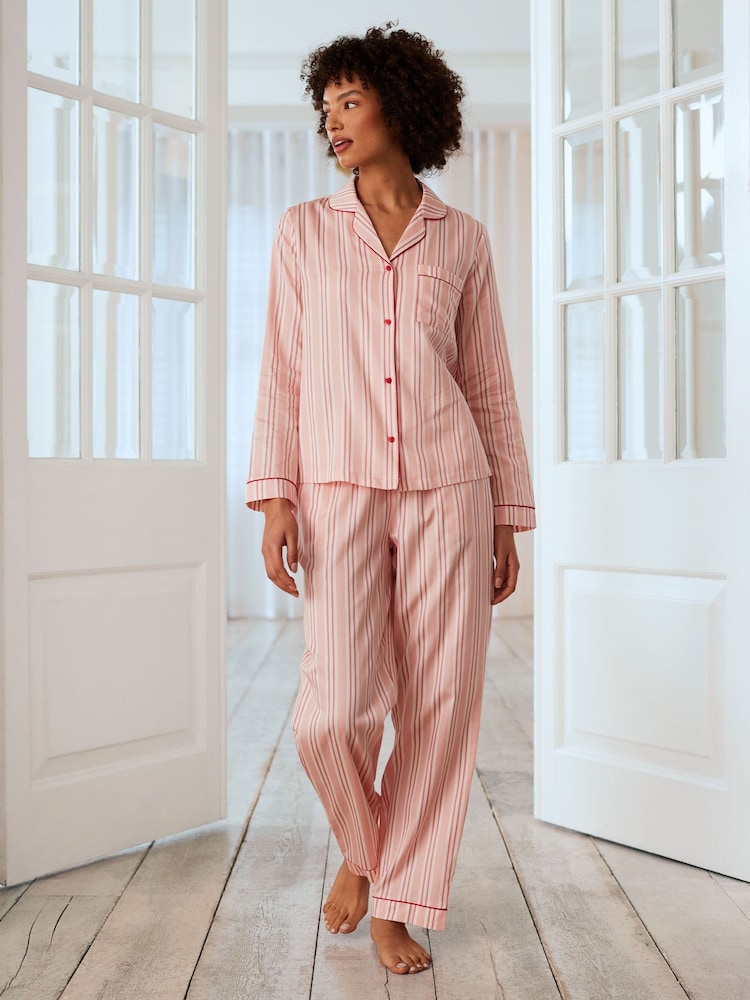 Chelsea Peers Reddish Pink Long Pyjamas Sets - Image 1 of 5 Chelsea Peers Reddish Pink Long Pyjamas Sets - Image 1 of 5