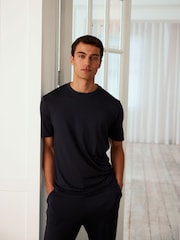 Chelsea Peers Blue Crew Neck Short Pyjamas Set - Image 3 of 3