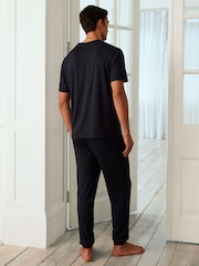 modra - Chelsea Peers okrogel ovratnik; z okroglim ovratnikom Short Pyjamas Set - Slika 4 iz 5