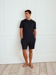 Chelsea Peers Blue Crew Neck Short Pyjamas Set - Image 1 of 5
