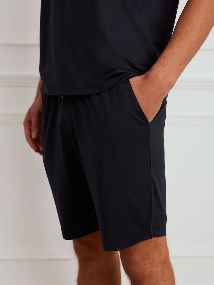 Chelsea Peers Blue Crew Neck Short Pyjamas Set - Image 2 of 5