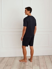 Chelsea Peers Blue Crew Neck Short Pyjamas Set - Image 3 of 5