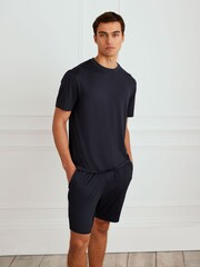 Chelsea Peers Blue Crew Neck Short Pyjamas Set - Image 5 of 5