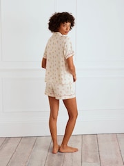 Chelsea Peers White Short Pyjamas Strawberry Print Long Pyjamas Set - Image 3 of 5