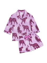 Chelsea Peers Mystic Tiger Print Short Pyjamas Set - صورة 2 من 3