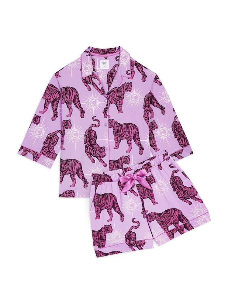 Chelsea Peers Mystic Tiger Print Short Pyjamas Set - صورة 2 من 3