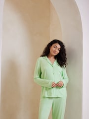 Verde - Chelsea Peers TENCEL™ Modal Long Button Up Pyjamas Set - Imagen 3 de 5
