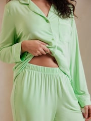 Verde - Chelsea Peers TENCEL™ Modal Long Button Up Pyjamas Set - Imagen 5 de 5