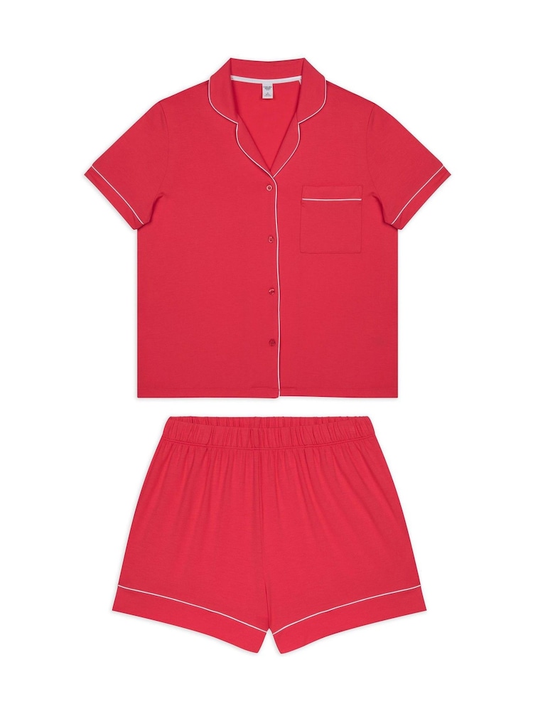 Roze - Chelsea Peers TENCEL™ Modal Short Button Up Pyjamas Set - Image 1 of 3