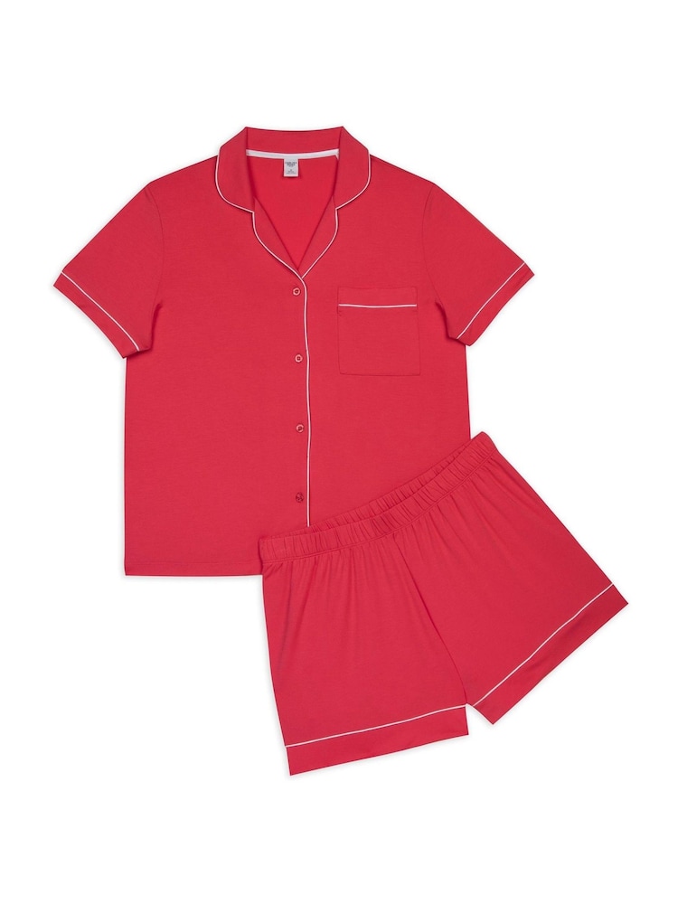 Roze - Chelsea Peers TENCEL™ Modal Short Button Up Pyjamas Set - Image 2 of 3