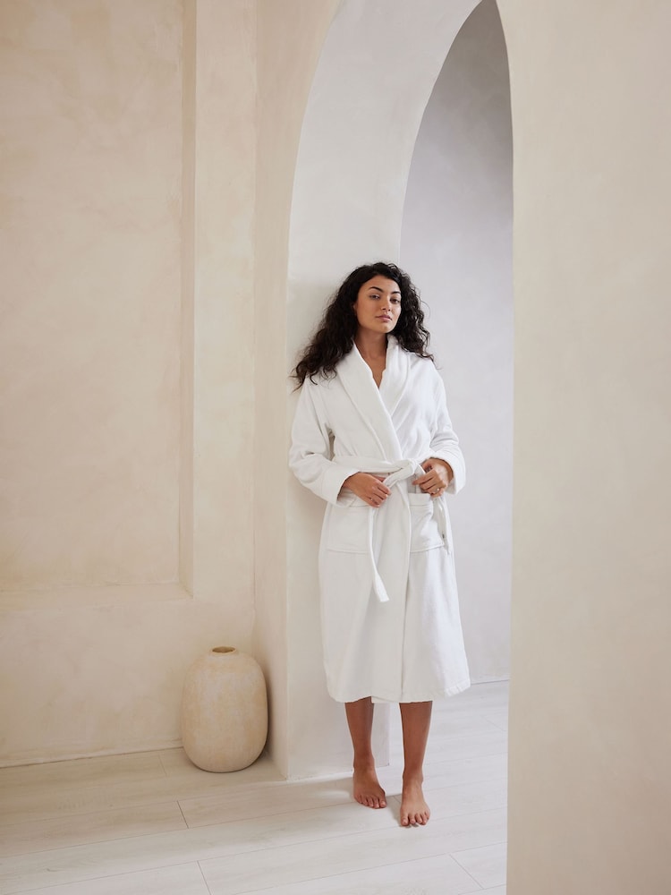 Chelsea Peers White 100% Cotton Towelling Dressing Gown - Image 1 of 4