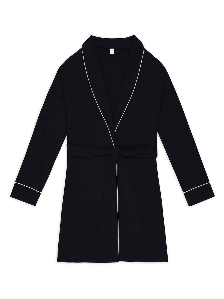 Chelsea Peers Black TENCEL™ Modal Dressing Gown - Image 1 of 1