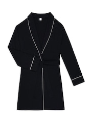 Chelsea Peers Black TENCEL™ Modal Dressing Gown - Image 2 of 3