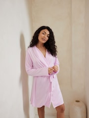 Chelsea Peers Pink TENCEL™ Modal Dressing Gown - Image 2 of 4