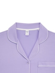 Chelsea Peers Purple TENCEL™ Modal Short Button Up Pyjamas Set - Image 3 of 3