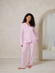 Rosa - Chelsea Peers TENCEL™ Modal Long Button Up Pyjamas Set - Imagen 1 de 5