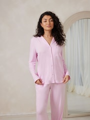 Rosa - Chelsea Peers TENCEL™ Modal Long Button Up Pyjamas Set - Imagen 3 de 5
