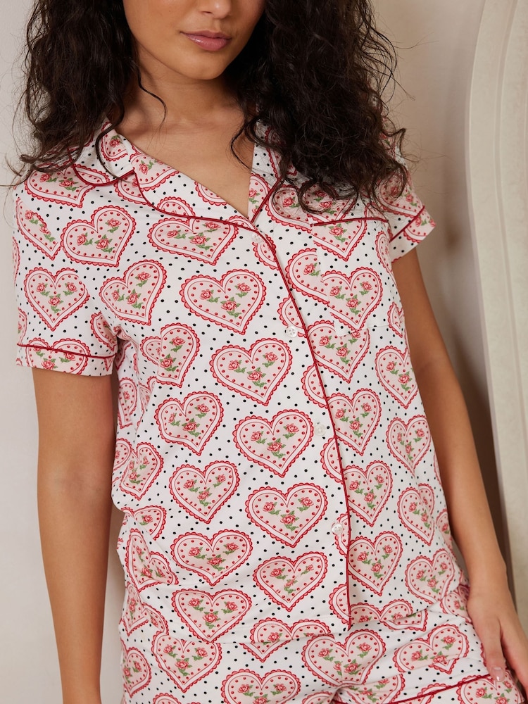 Wit - Chelsea Peers Playful Print Short Pyjamas Set - Image 4 of 5