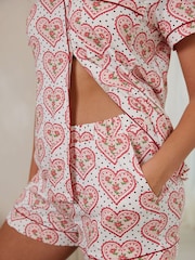 Chelsea Peers White Playful Print Short Pyjamas Set - Image 5 of 5