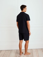 Chelsea Peers Blue 100% Cotton Button Up Short Pyjamas Set - Image 3 of 5